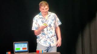 i solved rubiks cubes for my school talent show