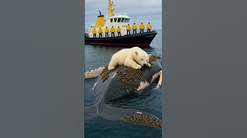 The whale and the polar bear #animals #rescue #polarbear #whale #shortvideo #viral