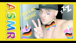 ASMR MALE - Humming with Mic Massage for Relaxing and Sleeping with Layered Crickets