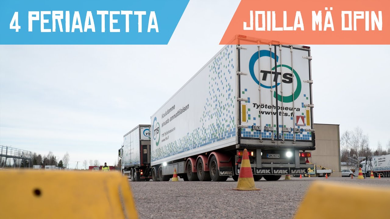 Täysperävaunun peruuttaminen - ohjeet käsittelykokeeseen