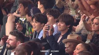 180520 BBMAs / 켈리클락슨 무대 리액션  (BTS 태형 V FOCUS) 크레센도