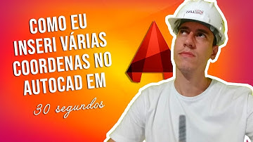 COMO EU INSERI VÁRIAS COORDENADAS NO AUTOCAD EM 30 SEGUNDOS
