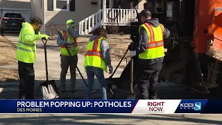 Spring thaw spurs pothole surge on Des Moines roads