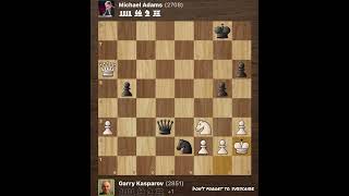 Garry Kasparov vs Michael Adams • Linares  Spain, 1999