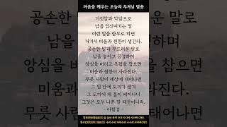 마음을 깨우는 오늘의 부처님말씀. 불기 2567년 6월 17일. 아함경