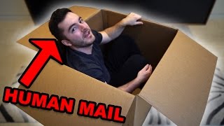 I MAILED MYSELF IN A BOX AND IT WORKED (Human Mail Challenge)(#Legit)(Not Clickbait)