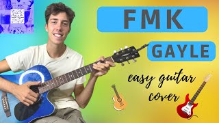 GAYLE - fmk (with blackbear) (EASY guitar cover with tabs|chords) 🎸🎶