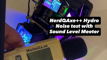 NerdQAxe++ Hydro 4.8 Th/s Noise Test - Decibel Meter Results and Real Loudness for Sound Level