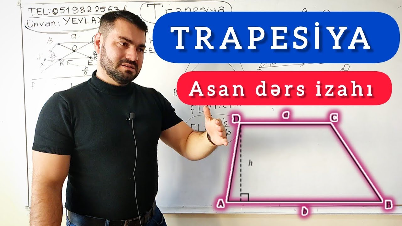 ✅🔺 Trapesiya asan dərs izahı #riyaziyyat #dim #abituriyent #sertifikasiya