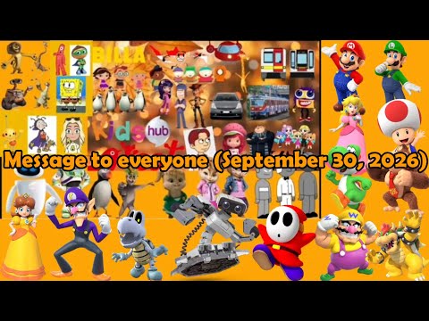 Message to everyone (September 30, 2026)