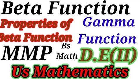 Property of Beta Function #mmp#DE#bsmaths#