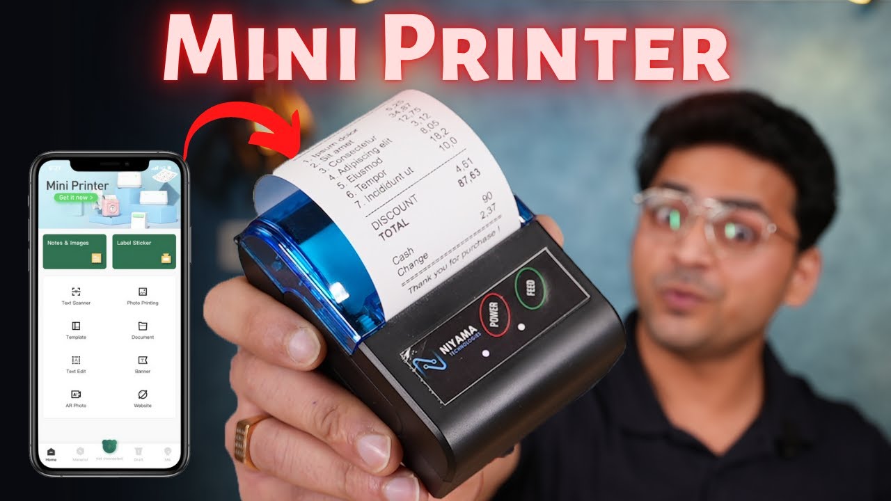 Mini Portable Printer | At Just Rs 2,499/- 🔥 | Mini Bluetooth Mobile  Printer - YouTube