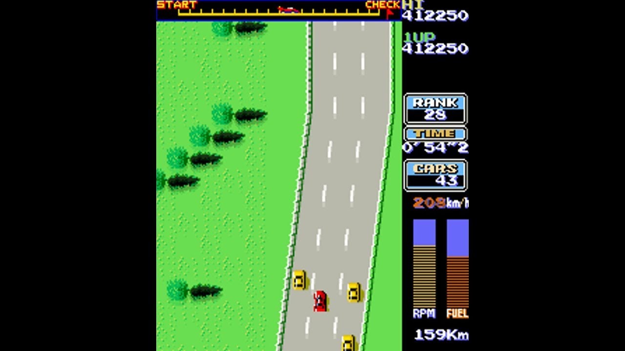 Road Fighter 1984 Konami PCB Arcade Shitajiki Pencil Board - Super Famicom - Très Bon état