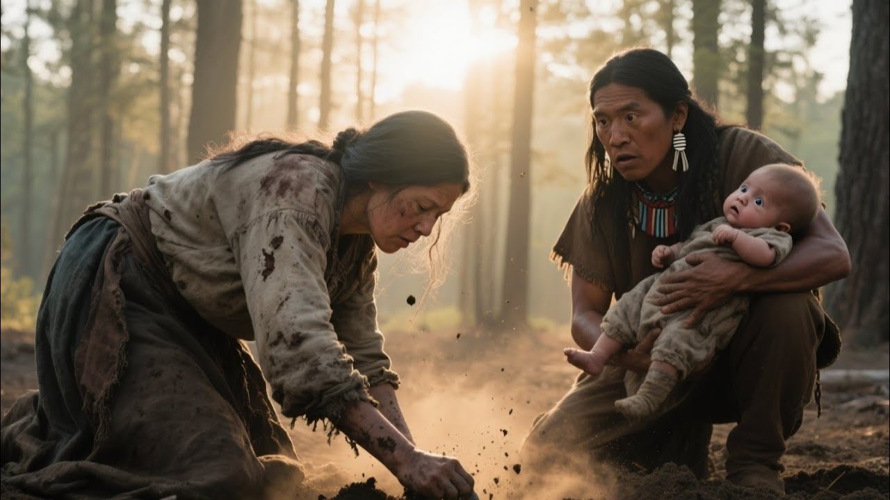 Destitute Widow Unearths Buried Modoc Chief and His Infant — She Digs Through the Earth to Save Them