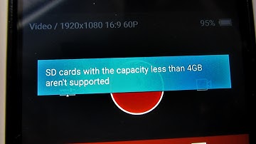 SD cards with the capacity less than 4GB aren