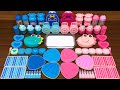 PINK vs BLUE ! Mixing random into GLOSSY SLIME ! Relaxing Slime Video #209