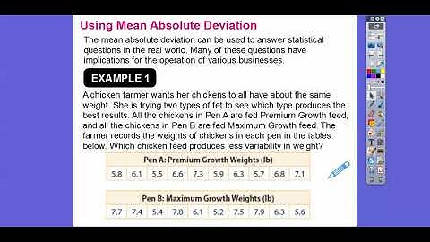 Mean Absolute Deviation MAD - Lesson 16.2