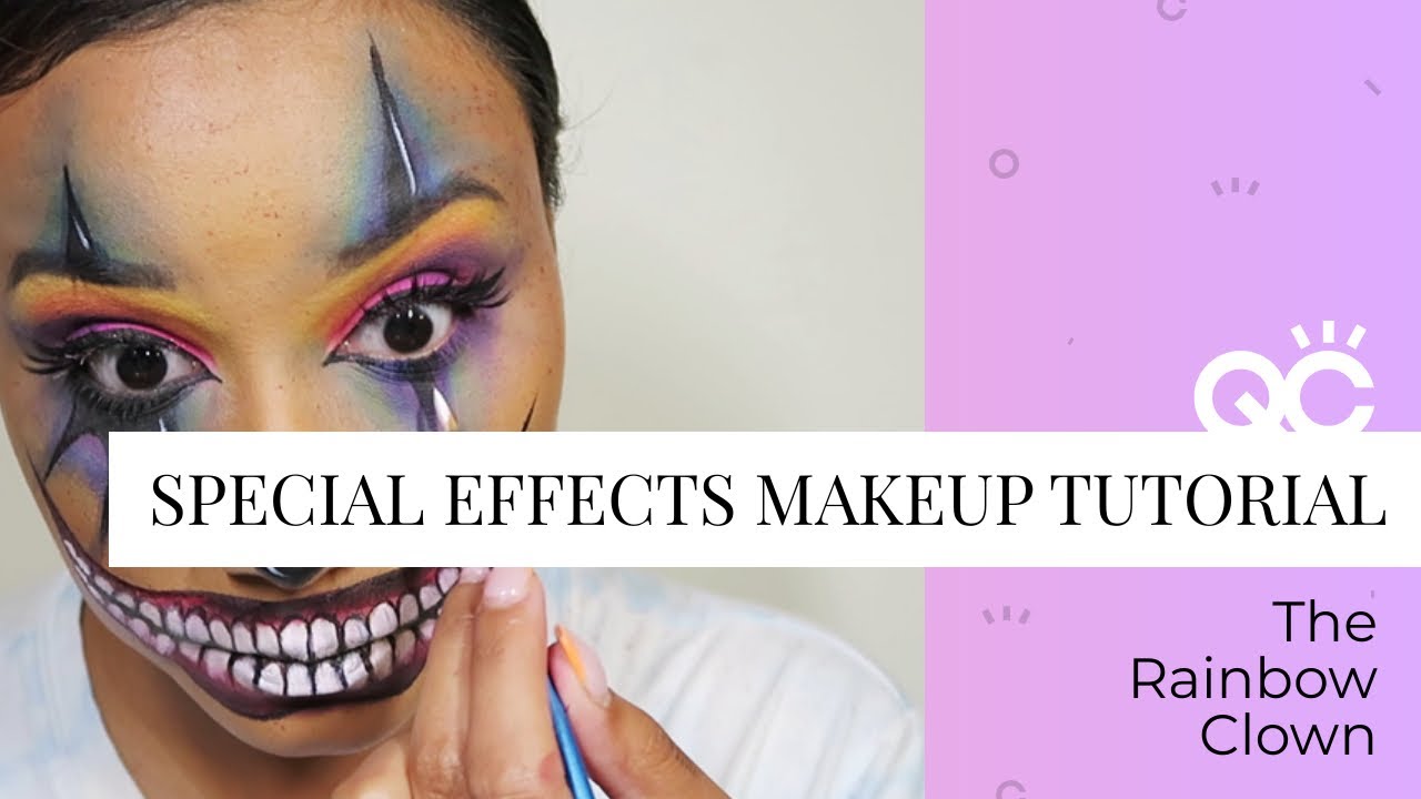 Special Effects Makeup Tutorial: The Rainbow Clown - QC Makeup Academy