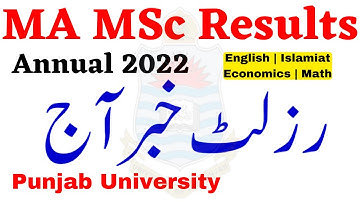 MA MSc Annual 2022 Pending Results News Punjab University