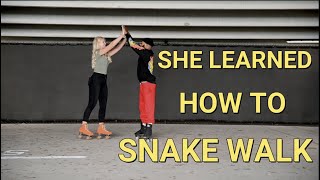 Swedish model learns HOW TO SNAKE WALK