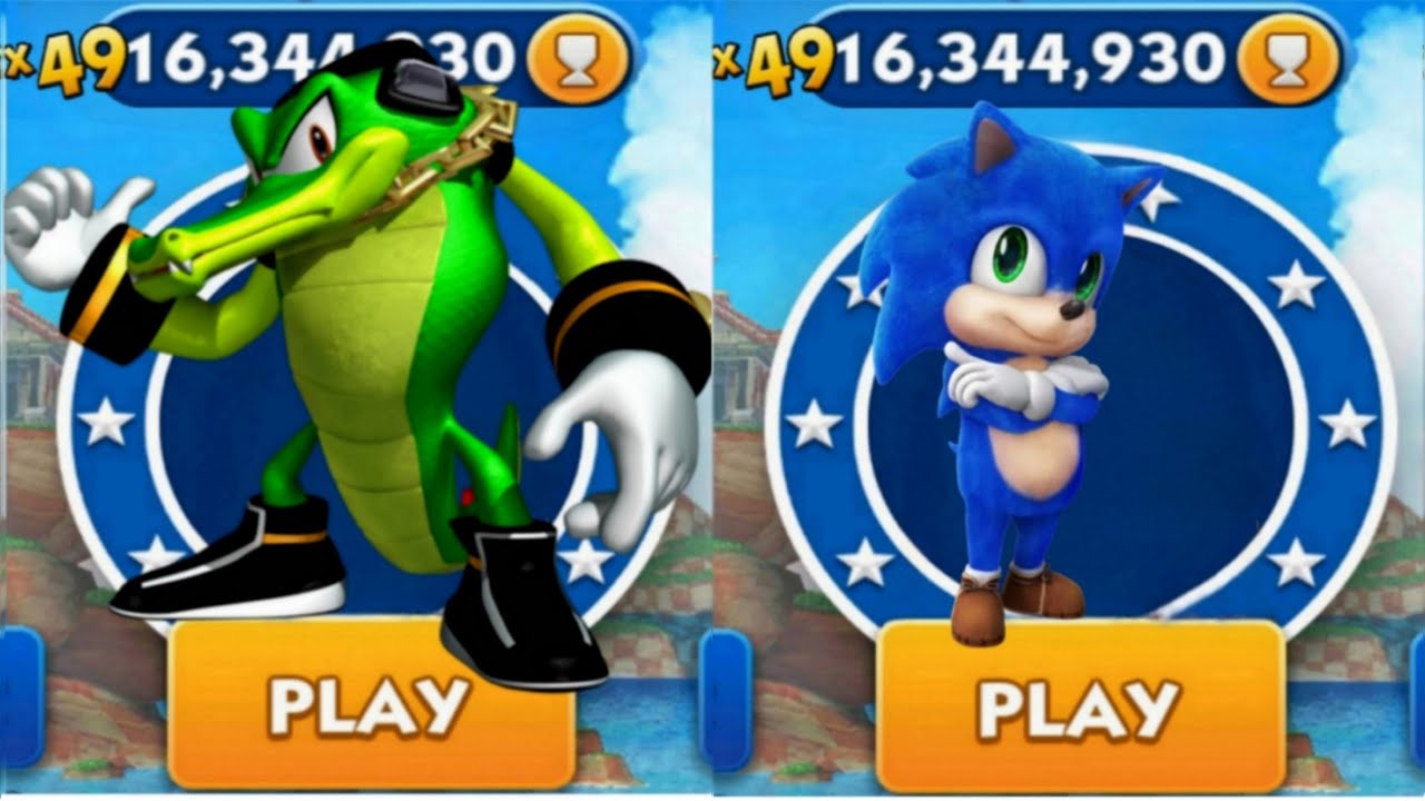 Sonic Dash - Vector Dash VS Baby Sonic _ Movie Sonic vs All Bosses Zazz ...