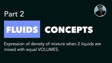Expression of density of mixture when 2 liquids are mixed with equal VOLUMES