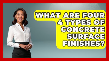 What Are Four 4 Types Of Concrete Surface Finishes? - Civil Engineering Explained