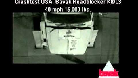Bavak ceļa bloķētāja kraš-tests/Краш-тест блокировщика дороги Bavak