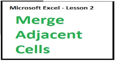 Merge Cell and Center in Excel in Hindi / Urdu- Lesson 2