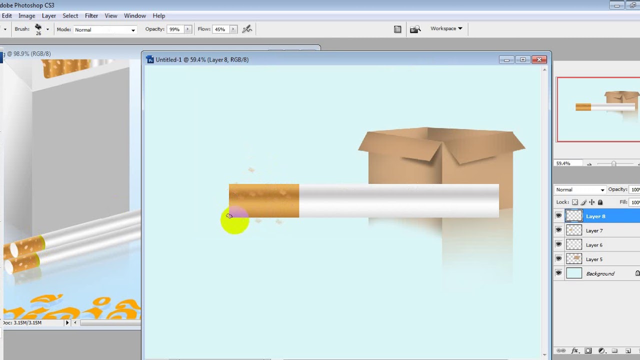 How to Draw Box of cigarette in Photoshop CS5 - Beginner Tutorial ... How To Draw A Pack Of Cigarettes