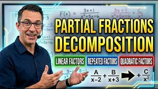 Lecture 60 | Partial Fraction Decomposition | Linear, Repeated, & Quadratic Factors