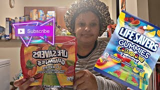 Trying the lifesavers gummies 5 flavors