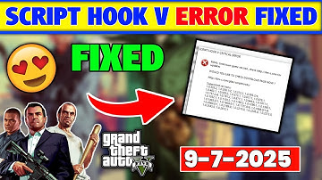how to fix script Hook V Critical ERROR After New Update Rockstar |script hook v critical error fix