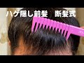 【断髪式】髪が生えたのでハゲ隠し前髪切ります【ハゲダス注意報】