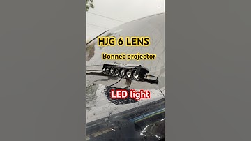 HJG 6 lens bonnet LED projector light 💡installed in Scorpio n. #scorpio #scorpion #shorts