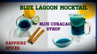 ブルーキュラソーシロップ|ブルーラグーンモクテル|ブルーキュラソーレモネード
