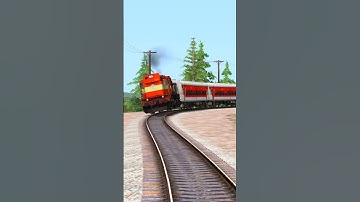 Thumbnail of HIGH SPEED TRAIN OVERSPEEDING AT CURVE TRACK 😱 #train
