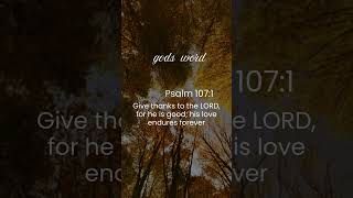 Give thanks to the LORD, for he is good; his love endures forever#godsword #godisgood #viralvideos