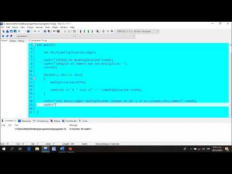 Tabla de Multiplicación en DEV C++ || con goto, if y el siclo for - YouTube