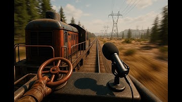 2 Hours of Rust Work Cart ASMR. Train Ambience Through the Wasteland.