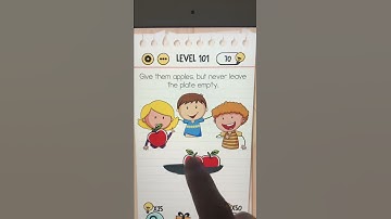 Brain Test Level 101 Give them apples, but never leave the plate empty