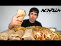Craving MEXICAN FOOD MUKBANG! Burritos, Nachos, Enchiladas, Tacos, Loaded Fries + Acapela!