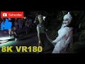 8K VR180 3D Sea World Spooky Nights Characters Halloween Gold Coast (Travel videos with ASMR/Music)