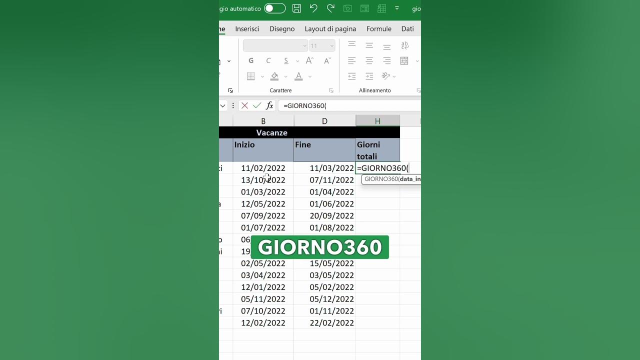 Come calcolare i giorni tra due date in excel con una semplice formula
