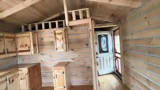 Move-in ready Log cabin house they can add electricity and plumbing to it or you can DIY it