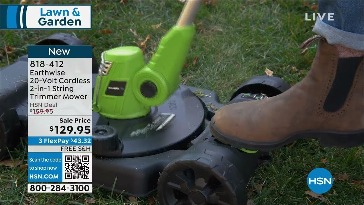 Earthwise 20Volt Cordless 2in1 String Trimmer Mower YouTube