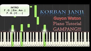Korban Janji Piano Tutorial Mudah dan Slow Version