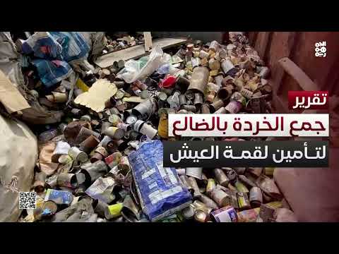 الضالع: نازحون يجمعون الخردة لمواجهة الجوع