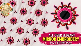 Wow! All over Elegant Mirror Embroidery That Everyone Will Love #mirror #diy #embroidery #sequence 