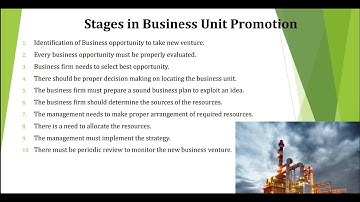 Stages in business unit promotion #part5